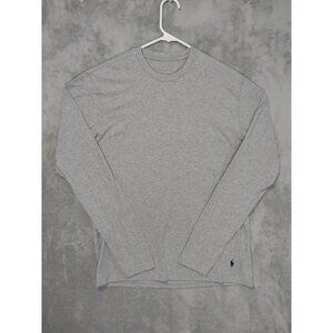 Polo Ralph Lauren Shirt Mens Large Gray Long Sleeve Crew Neck Tee Logo Casual